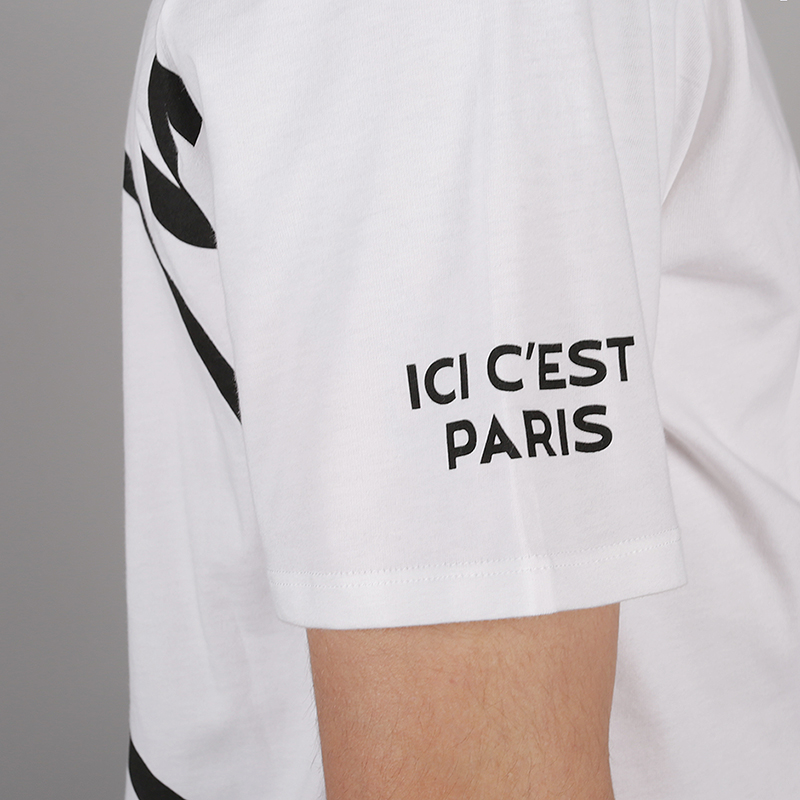 мужская белая футболка Jordan PSG Logo T-Shirt BQ4273-100 - цена, описание, фото 3